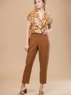 Pantalon effet froissé