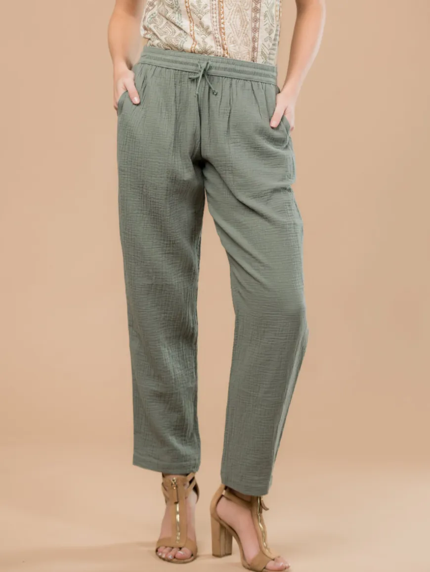 Pantalon gaze de coton