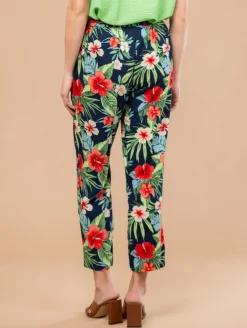 Pantalon imprimé tropical