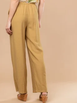 Pantalon large effet froissé
