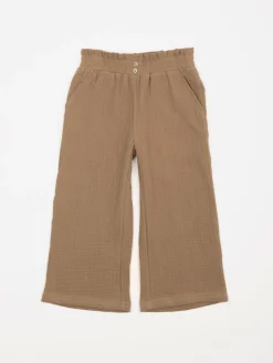 Pantalon large gaze de coton