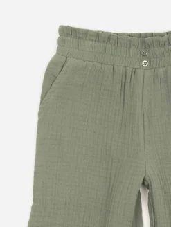 Pantalon large gaze de coton