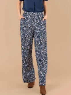 Pantalon large imprimé fleuri