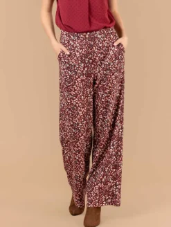 Pantalon large imprimé fleuri