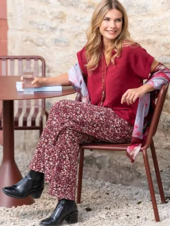 Pantalon large imprimé fleuri