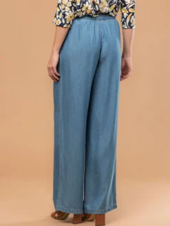 Pantalon large lyocell