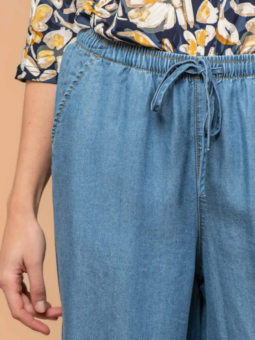 Pantalon large lyocell