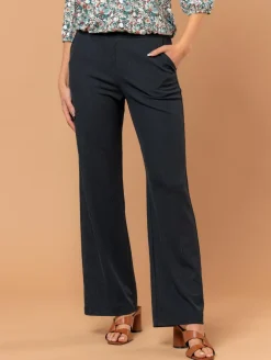 Pantalon large maille texturée