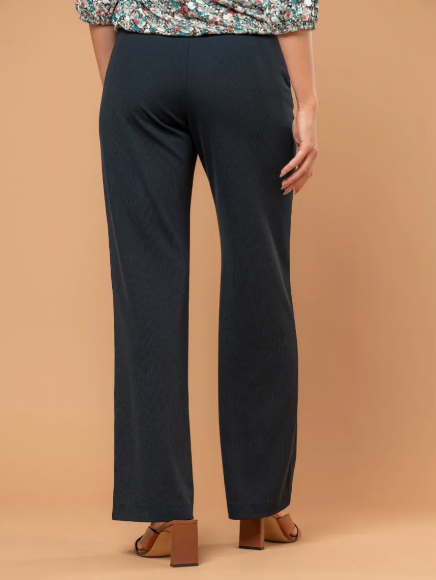 Pantalon large maille texturée