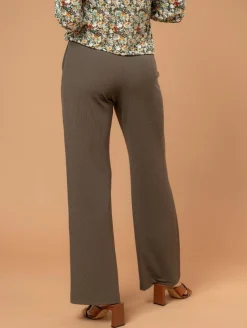 Pantalon large maille texturée