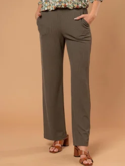Pantalon large maille texturée