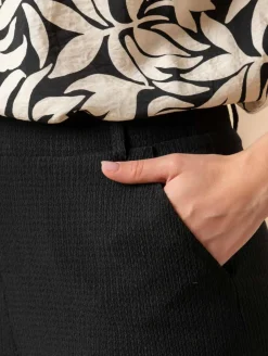 Pantalon large uni crépon