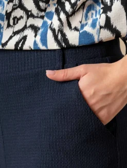 Pantalon large uni crépon