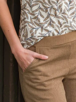 Pantalon maille crépon