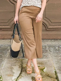 Pantalon maille crépon