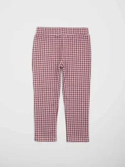 Pantalon maille imprimé carreaux/vichy