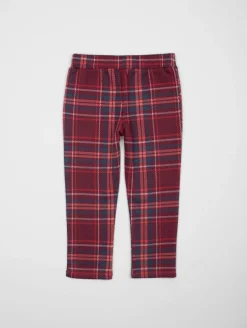 Pantalon maille imprimé carreaux/vichy
