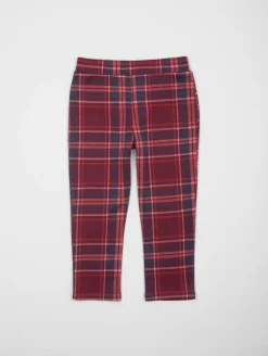 Pantalon maille imprimé carreaux/vichy
