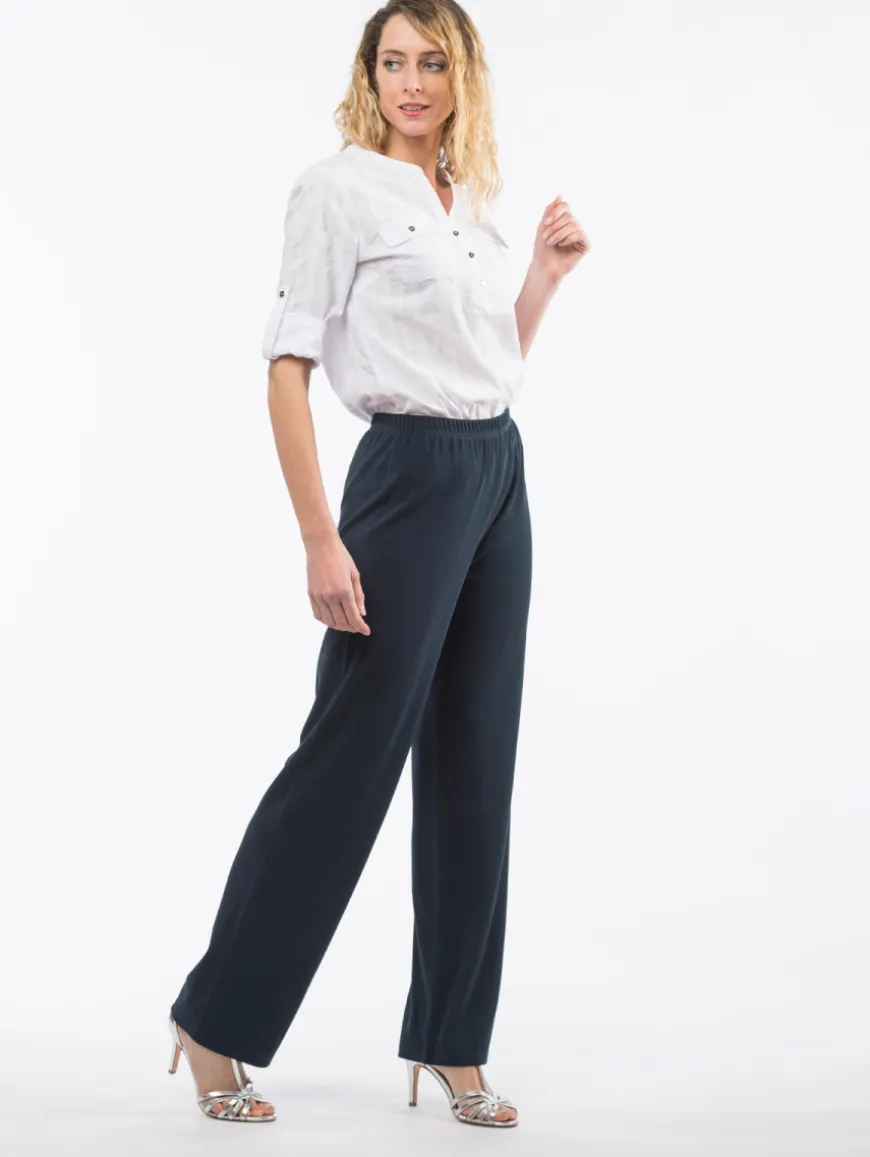 Pantalon maille ottoman uni