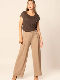 Pantalon à pont fluide