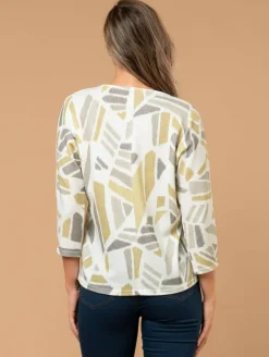 Pull fin imprimé graphique