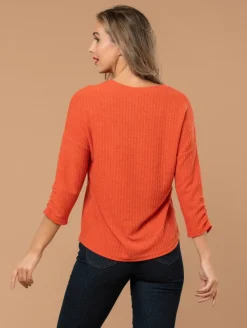 Pull fin maille côtelée
