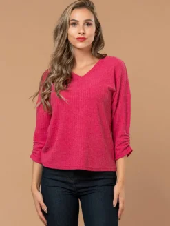 Pull fin maille côtelée