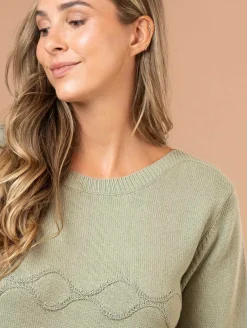 Pull vagues fantaisie
