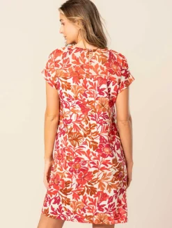 Robe droite imprimé fleuri