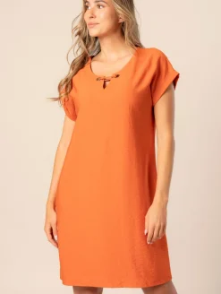 Robe droite unie