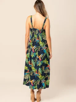 Robe femme imprimé tropical