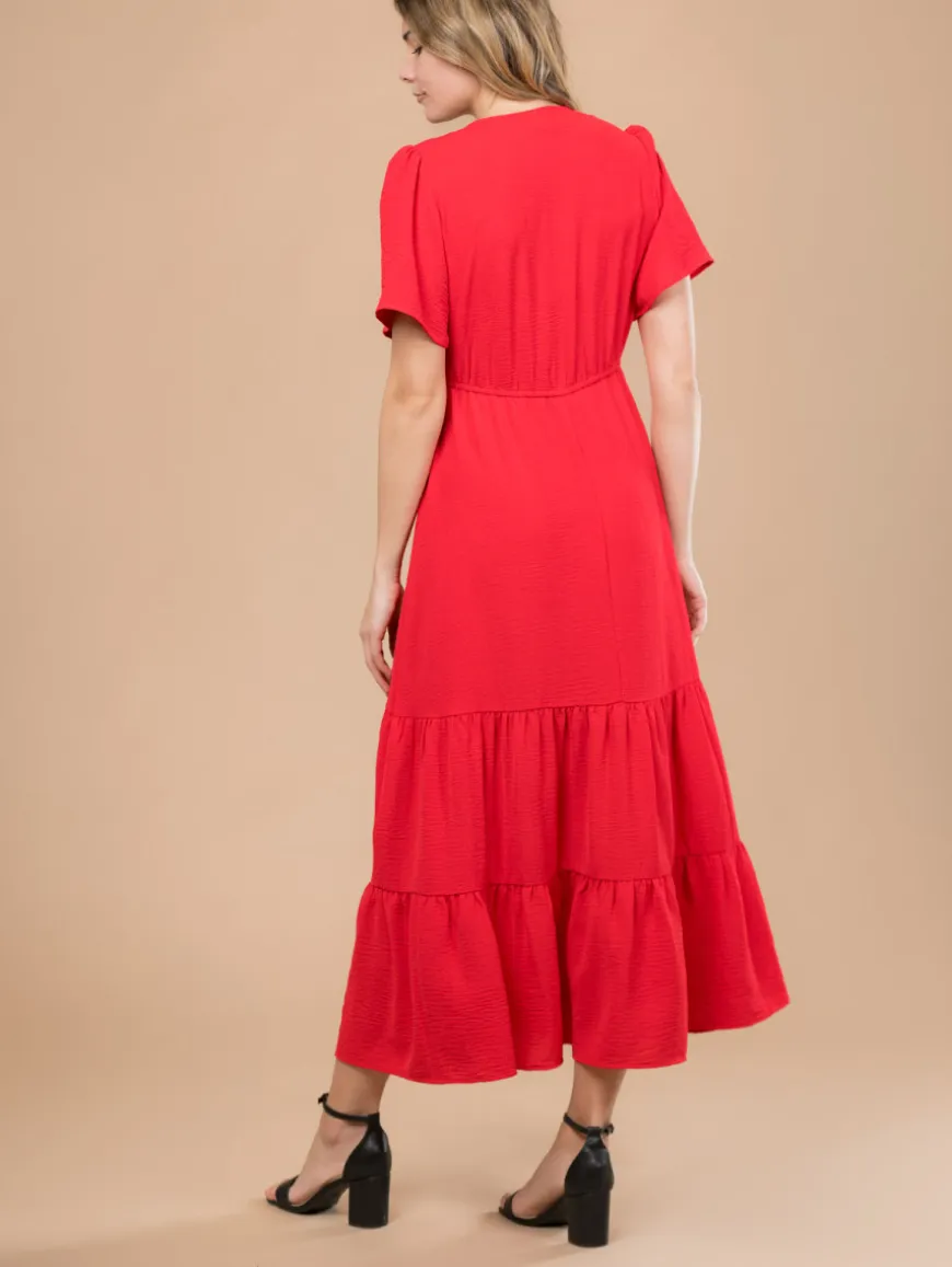 Robe longue volants
