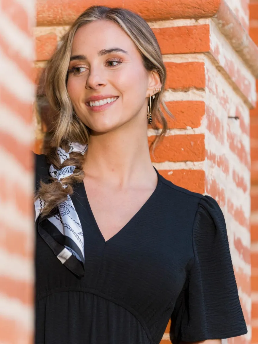 Robe longue volants
