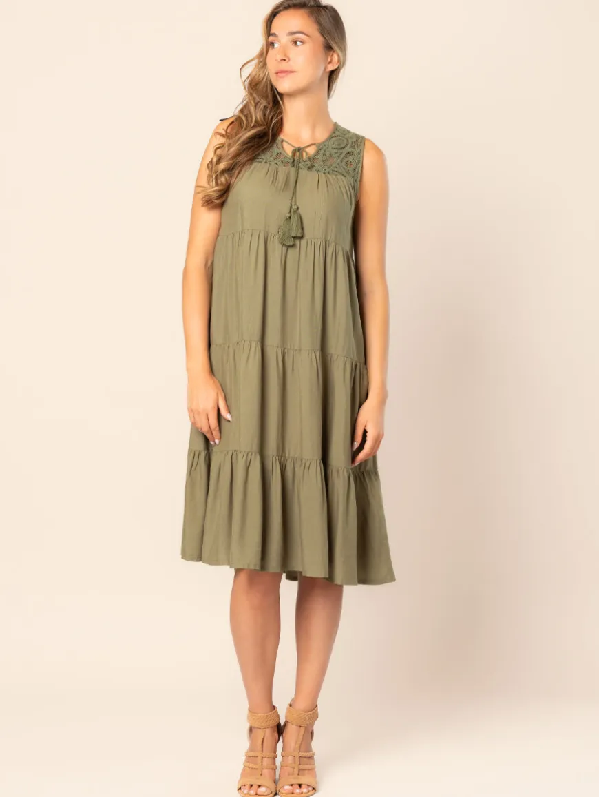 Robe volants macramé