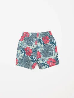 Short de bain imprimé tropical