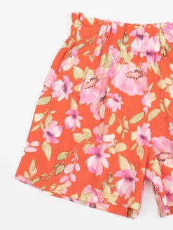 Short imprimé fleuri