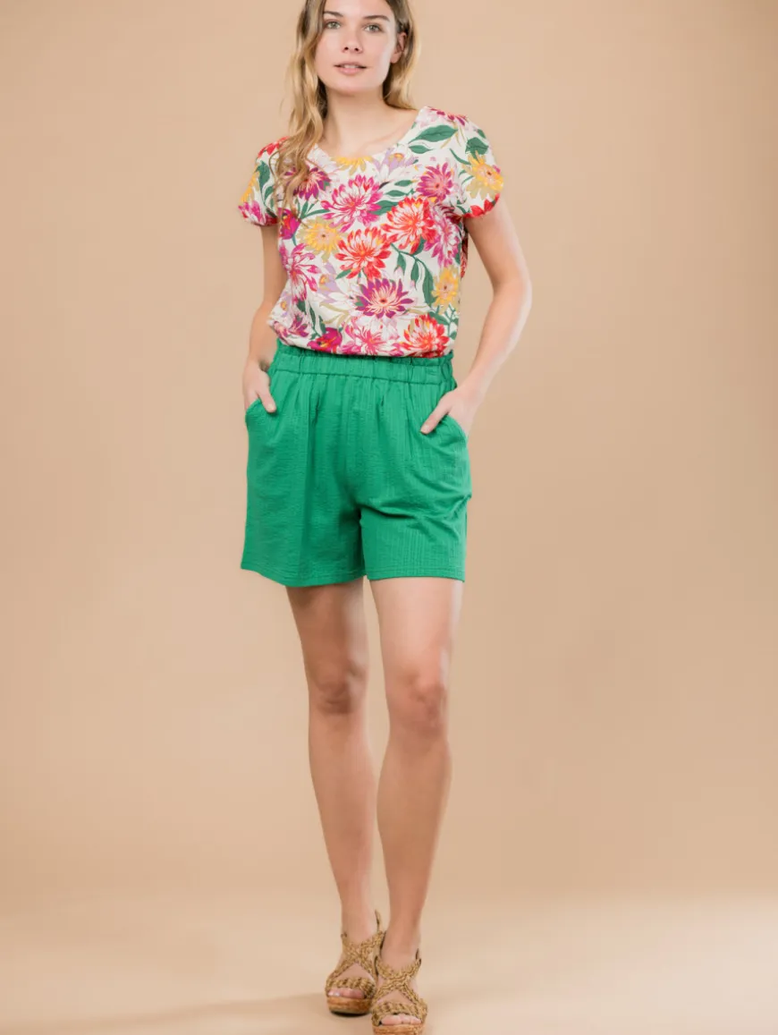 Short maille gauffrée