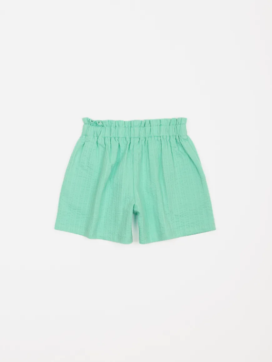 Short maille gauffrée