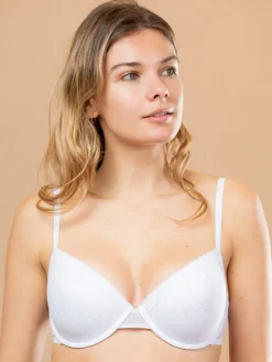 Soutien-gorge résille plumetis