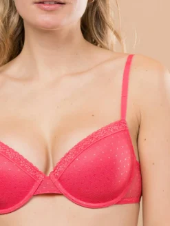 Soutien-gorge résille plumetis