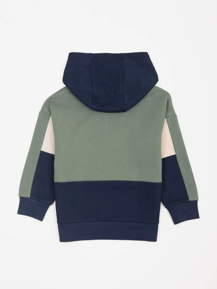 Sweat à capuche col zip