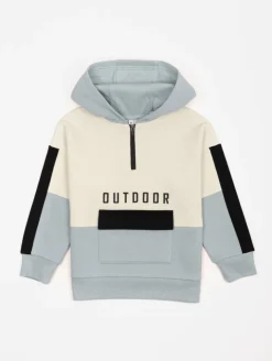Sweat à capuche col zip "Outdoor"
