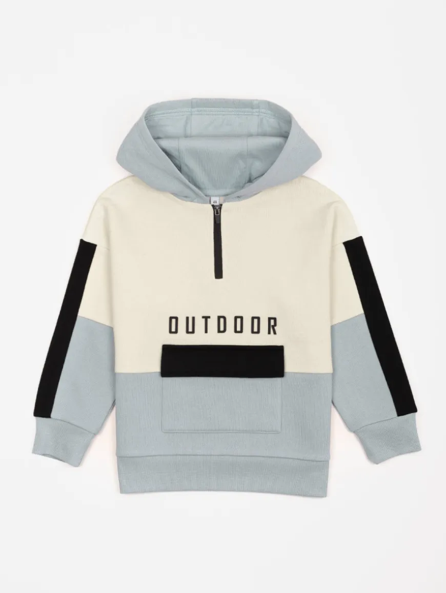 Sweat à capuche col zip "Outdoor"