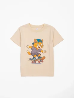 Tee-shirt chat skater