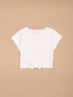 Tee-shirt fleurs fantaisie bas noué
