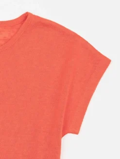 Tee-shirt maille effet lin