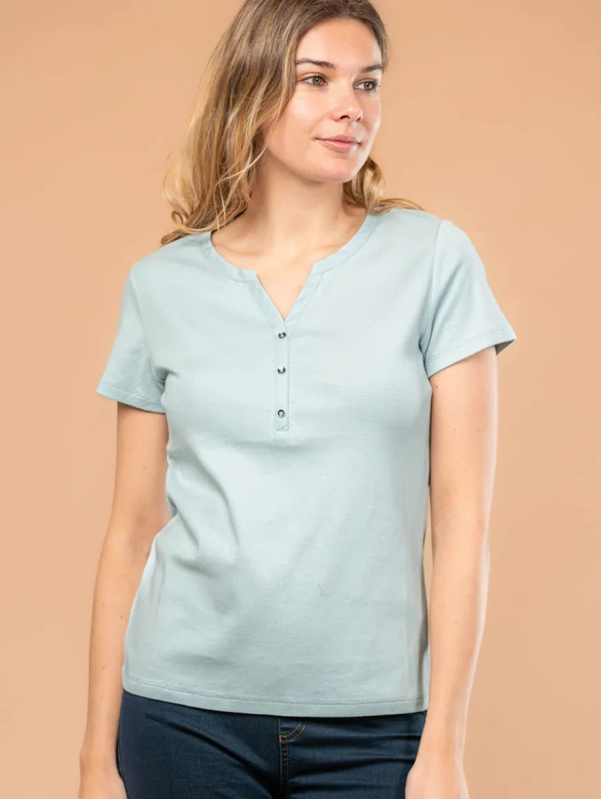 Top col tunisien pastel