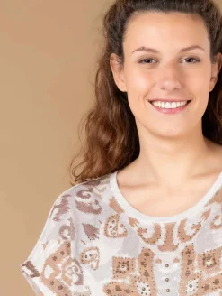 Top ethnique clous strass