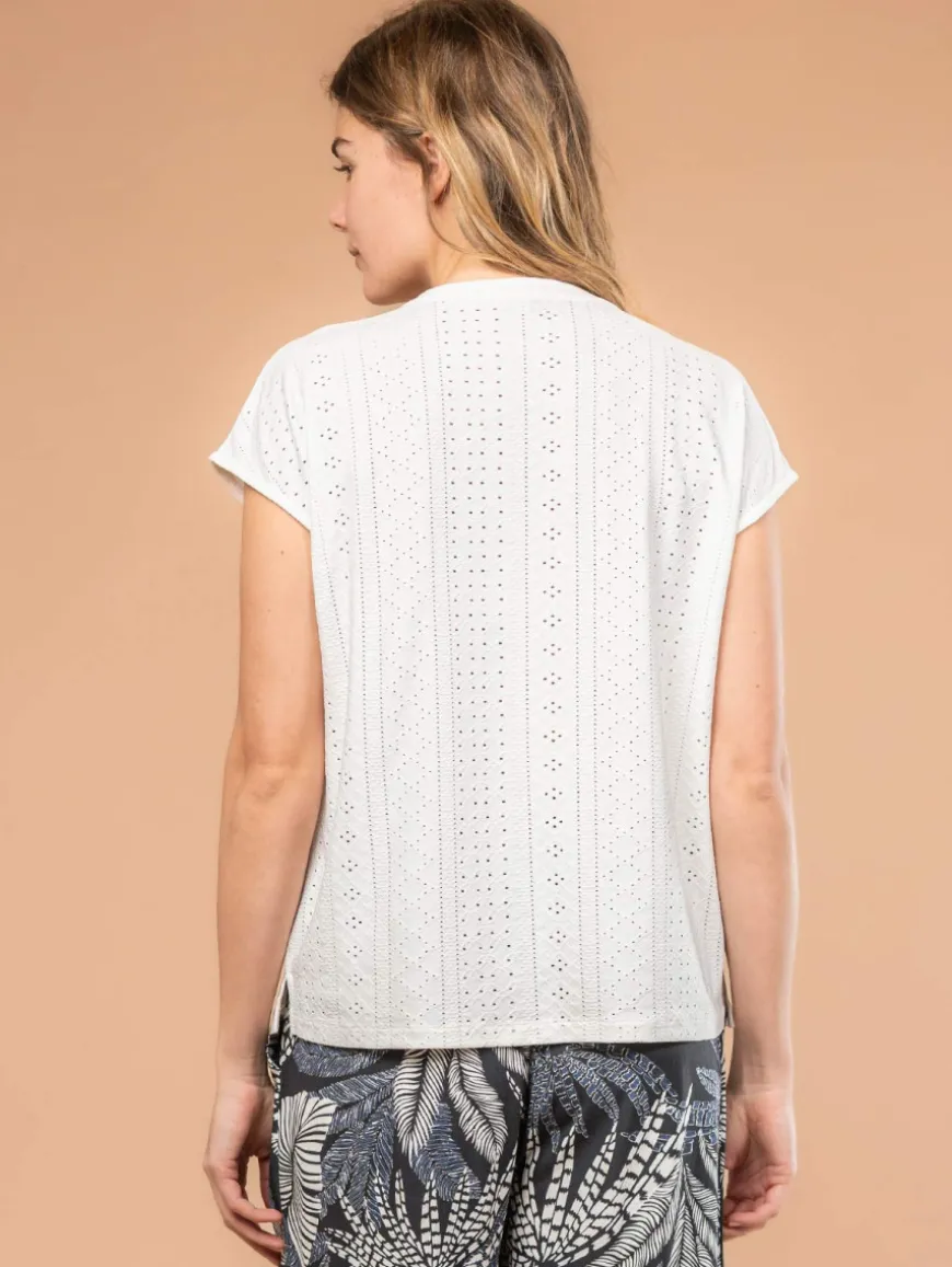Top maille ajourée