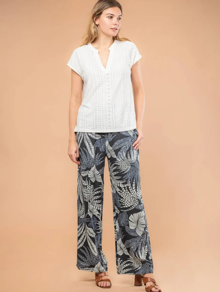 Top maille ajourée